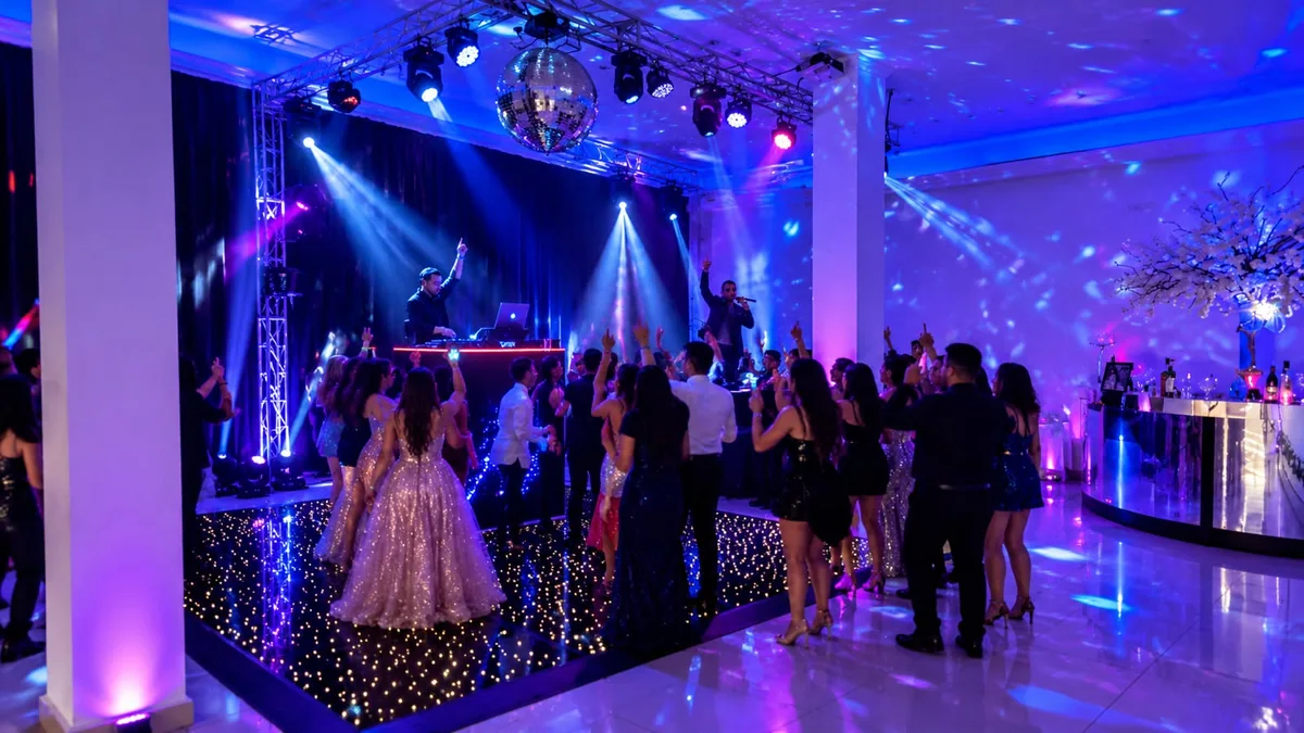 DJ conduzindo a pista de dança